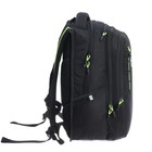 Рюкзак молодёжный 42 х 31 х 22 см, Grizzly, эргономичная спинка, отделение для ноутбука, чёрный/зелёный - фото 9784042
