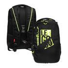 Рюкзак молодёжный 42 х 31 х 22 см, Grizzly, эргономичная спинка, отделение для ноутбука, чёрный/зелёный - фото 26013090