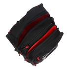Рюкзак молодёжный 42 х 31 х 22 см, Grizzly, эргономичная спинка, отделение для ноутбука, чёрный/красный - фото 9854517
