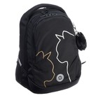 Рюкзак молодёжный 40 х 29 х 20 см, Grizzly, эргономичная спинка, отделение для ноутбука, чёрный - фото 9661073