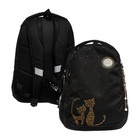 Рюкзак молодёжный 40 х 29 х 20 см, Grizzly, эргономичная спинка, отделение для ноутбука, чёрный - фото 9661075