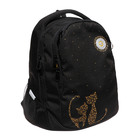 Рюкзак молодёжный 40×29×20 см, Grizzly, эргономичная спинка, отделение для ноутбука, чёрный - Фото 2