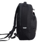 Рюкзак молодёжный 43 х 27,5 х 16 см, Grizzly, эргономичная спинка, отделение для ноутбука, чёрный - фото 9819812