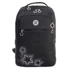 Рюкзак молодёжный 40 х 28 х 16 см, Grizzly, эргономичная спинка, отделение для ноутбука, чёрный - фото 9661083