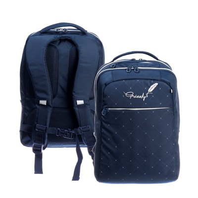 Рюкзак молодёжный 40 х 28 х 16 см, Grizzly, эргономичная спинка, отделение для ноутбука, синий