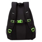 Рюкзак школьный, 39 х 30 х 19 см, Grizzly, эргономичная спинка, отделение для ноутбука, + брелок, чёрный/розовый - Фото 2