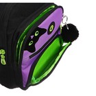 Рюкзак школьный, 39 х 30 х 19 см, Grizzly, эргономичная спинка, + брелок, чёрный/фиолетовый - Фото 10