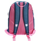 Рюкзак школьный, 38 х 28 х 18 см, Grizzly, эргономичная спинка, синий - Фото 8