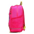 Рюкзак школьный, 38 х 28 х 18 см, Grizzly, эргономичная спинка, розовый - Фото 4