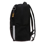 Рюкзак школьный, 38 х 29 х 16 см, Grizzly, эргономичная спинка, чёрный - Фото 4