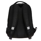 Рюкзак школьный, 38 х 29 х 16 см, Grizzly, эргономичная спинка, чёрный - Фото 5