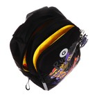 Рюкзак школьный, 38 х 29 х 16 см, Grizzly, эргономичная спинка, чёрный - Фото 9