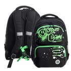 Рюкзак школьный, 39 х 28 х 20 см, Grizzly, эргономичная спинка, отделение для ноутбука, чёрный - Фото 1