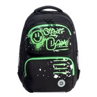 Рюкзак школьный, 39 х 28 х 20 см, Grizzly, эргономичная спинка, отделение для ноутбука, чёрный - Фото 3