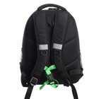 Рюкзак школьный, 39 х 28 х 20 см, Grizzly, эргономичная спинка, отделение для ноутбука, чёрный - Фото 5