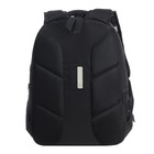 Рюкзак школьный, 39 х 28 х 20 см, Grizzly, эргономичная спинка, отделение для ноутбука, чёрный - Фото 6
