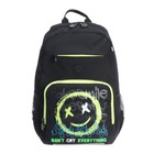 Рюкзак школьный, 40 х 25 х 13 см, Grizzly, эргономичная спинка, отделение для ноутбука, чёрный/жёлтый - Фото 3
