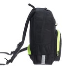 Рюкзак школьный, 40 х 25 х 13 см, Grizzly, эргономичная спинка, отделение для ноутбука, чёрный/жёлтый - Фото 4