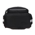 Рюкзак школьный, 40 х 25 х 13 см, Grizzly, эргономичная спинка, отделение для ноутбука, чёрный - Фото 7