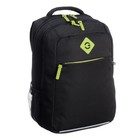 Рюкзак школьный, 39 х 26 х 19 см, Grizzly, эргономичная спинка, отделение для ноутбука, чёрный - фото 23956479