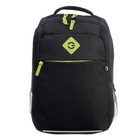 Рюкзак школьный, 39 х 26 х 19 см, Grizzly, эргономичная спинка, отделение для ноутбука, чёрный - фото 23956480