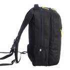 Рюкзак школьный, 39 х 26 х 19 см, Grizzly, эргономичная спинка, отделение для ноутбука, чёрный - фото 24043424