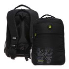 Рюкзак школьный, 39 х 26 х 19 см, Grizzly, эргономичная спинка, отделение для ноутбука, чёрный - фото 26013153