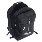 Рюкзак школьный, 39 х 26 х 19 см, Grizzly, эргономичная спинка, отделение для ноутбука, чёрный - Фото 8