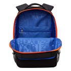 Рюкзак школьный, 39 х 26 х 19 см, Grizzly, эргономичная спинка, отделение для ноутбука, чёрный/оранжевый - Фото 3