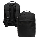 Рюкзак школьный, 39 х 26 х 19 см, Grizzly, эргономичная спинка, отделение для ноутбука, чёрный - фото 321504672