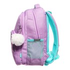 Рюкзак школьный, 40 х 27 х 20 см, Grizzly, эргономичная спинка, отделение для ноутбука, розовый - Фото 4
