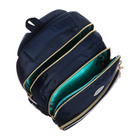 Рюкзак школьный, 40 х 27 х 20 см, Grizzly, эргономичная спинка, отделение для ноутбука, синий - Фото 12