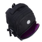 Рюкзак школьный, 40 х 27 х 20 см, Grizzly, эргономичная спинка, отделение для ноутбука, чёрный - Фото 11