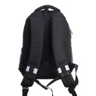 Рюкзак школьный, 40 х 27 х 20 см, Grizzly, эргономичная спинка, отделение для ноутбука, чёрный - Фото 5