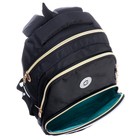 Рюкзак школьный, 40×27×20 см, Grizzly, эргономичная спинка, отделение для ноутбука, чёрный - Фото 11