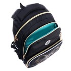 Рюкзак школьный, 40 х 27 х 20 см, Grizzly, эргономичная спинка, отделение для ноутбука, чёрный - Фото 12