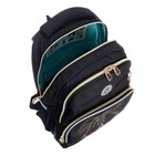 Рюкзак школьный, 40×27×20 см, Grizzly, эргономичная спинка, отделение для ноутбука, чёрный - Фото 14