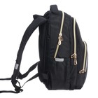 Рюкзак школьный, 40 х 27 х 20 см, Grizzly, эргономичная спинка, отделение для ноутбука, чёрный - Фото 4