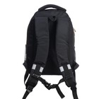 Рюкзак школьный, 40×27×20 см, Grizzly, эргономичная спинка, отделение для ноутбука, чёрный - Фото 5