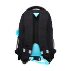 Рюкзак школьный, 40 х 27 х 20 см, Grizzly, эргономичная спинка, отделение для ноутбука, чёрный - фото 25480425