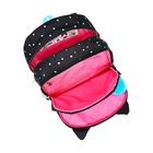 Рюкзак школьный, 40 х 27 х 20 см, Grizzly, эргономичная спинка, отделение для ноутбука, чёрный - фото 25480428