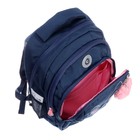 Рюкзак школьный, 40 х 27 х 20 см, Grizzly, эргономичная спинка, отделение для ноутбука, синий - Фото 8