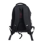 Рюкзак школьный, 40 х 27 х 20 см, Grizzly, эргономичная спинка, отделение для ноутбука, чёрный - Фото 5