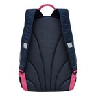 Рюкзак школьный, 38 х 28 х 18 см, Grizzly, эргономичная спинка, синий - Фото 2
