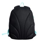 Рюкзак школьный, 38 х 28 х 18 см, Grizzly, эргономичная спинка, + брелок, чёрный - Фото 6