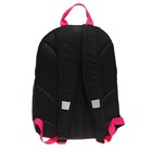Рюкзак школьный, 38 х 28 х 18 см, Grizzly, эргономичная спинка, + брелок, чёрный - Фото 5