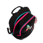 Рюкзак школьный, 38 х 28 х 18 см, Grizzly, эргономичная спинка, + брелок, чёрный - Фото 11