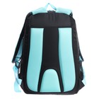 Рюкзак школьный, 40 х 25 х 13 см, Grizzly, эргономичная спинка, отделение для ноутбука, чёрный/бирюзовый - Фото 6