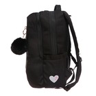 Рюкзак школьный, 39 х 26 х 17 см, Grizzly, эргономичная спинка, чёрный - Фото 5