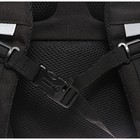 Рюкзак школьный, 39 х 26 х 17 см, Grizzly, эргономичная спинка, чёрный - Фото 9